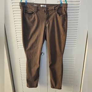 Sonoma Women's Chocolate Brown Skinny Jeans - Size 16